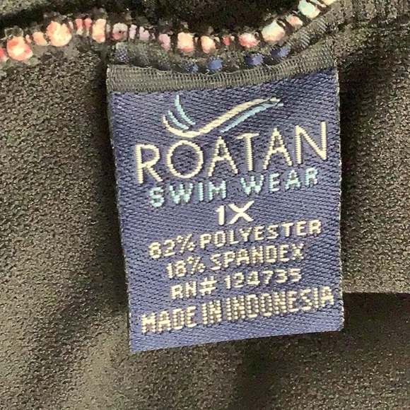 Roatan Plus Size 4X Swimwear Striped One Piece Swimsuit New Without Tags - Picture 5 of 7